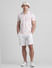White Regular Fit Chino Shorts_413777+5