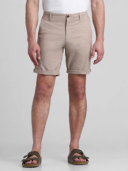 Khaki Regular Fit Chino Shorts