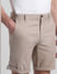 Khaki Regular Fit Chino Shorts_413778+4