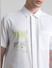 White Printed Short Sleeves Shirt_413781+5