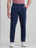 DARK Blue Low Rise Knit Anti Fit Jeans_413785+1