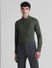 Green Slim Fit Full Sleeves Shirt_413790+2