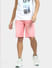 Pink Mid Rise Denim Shorts_407413+2