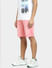 Pink Mid Rise Denim Shorts_407413+3