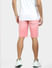 Pink Mid Rise Denim Shorts_407413+4