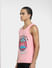 Pink Printed Cotton Vest_407410+3