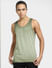 Green Washed Cotton Vest_407412+2