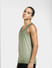 Green Washed Cotton Vest_407412+3
