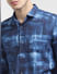Blue Abstract Print Linen Blend Shirt _392414+5