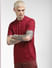 Red Knitted Polo Neck T-shirt_392420+2