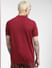 Red Knitted Polo Neck T-shirt_392420+4