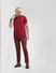 Red Knit Polo Neck T-shirt_392420+6