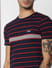 Blue Striped Crew Neck T-shirt_392495+5
