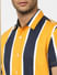 Orange Striped Half Sleeves Shirt_392472+5