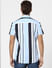 Light Blue Striped Half Sleeves Shirt_392475+4