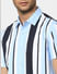Light Blue Striped Half Sleeves Shirt_392475+5