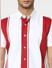 Red Striped Half Sleeves Shirt_392478+5