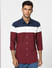 Maroon Colourblocked Full Sleeves Shirt _392479+2