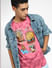 Pink Tie Dye Graphic Crew Neck T-shirt_392488+1