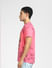 Pink Tie Dye Graphic Crew Neck T-shirt_392488+3