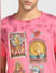 Pink Tie Dye Graphic Crew Neck T-shirt_392488+5