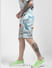 Blue Printed Co-ord Shorts_392431+3