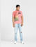 Pink Graphic Print Polo Neck T-shirt_392437+6