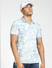 Blue Printed Polo Neck T-shirt_392439+1