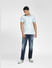 Blue Printed Polo Neck T-shirt_392439+6