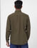 Green Linen Blend Full Sleeves Shirt_392455+4