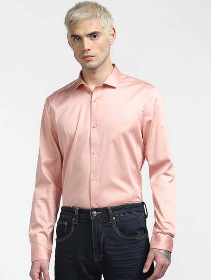 Peach Full Sleeves Shirt