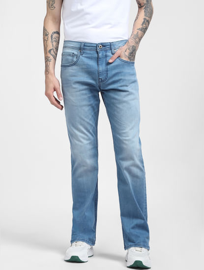 Blue High Rise Bootcut Jeans 