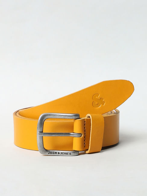 Orange Leather Belt