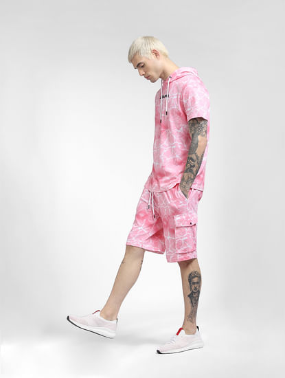 Pink Tie Dye Co-ord Shorts