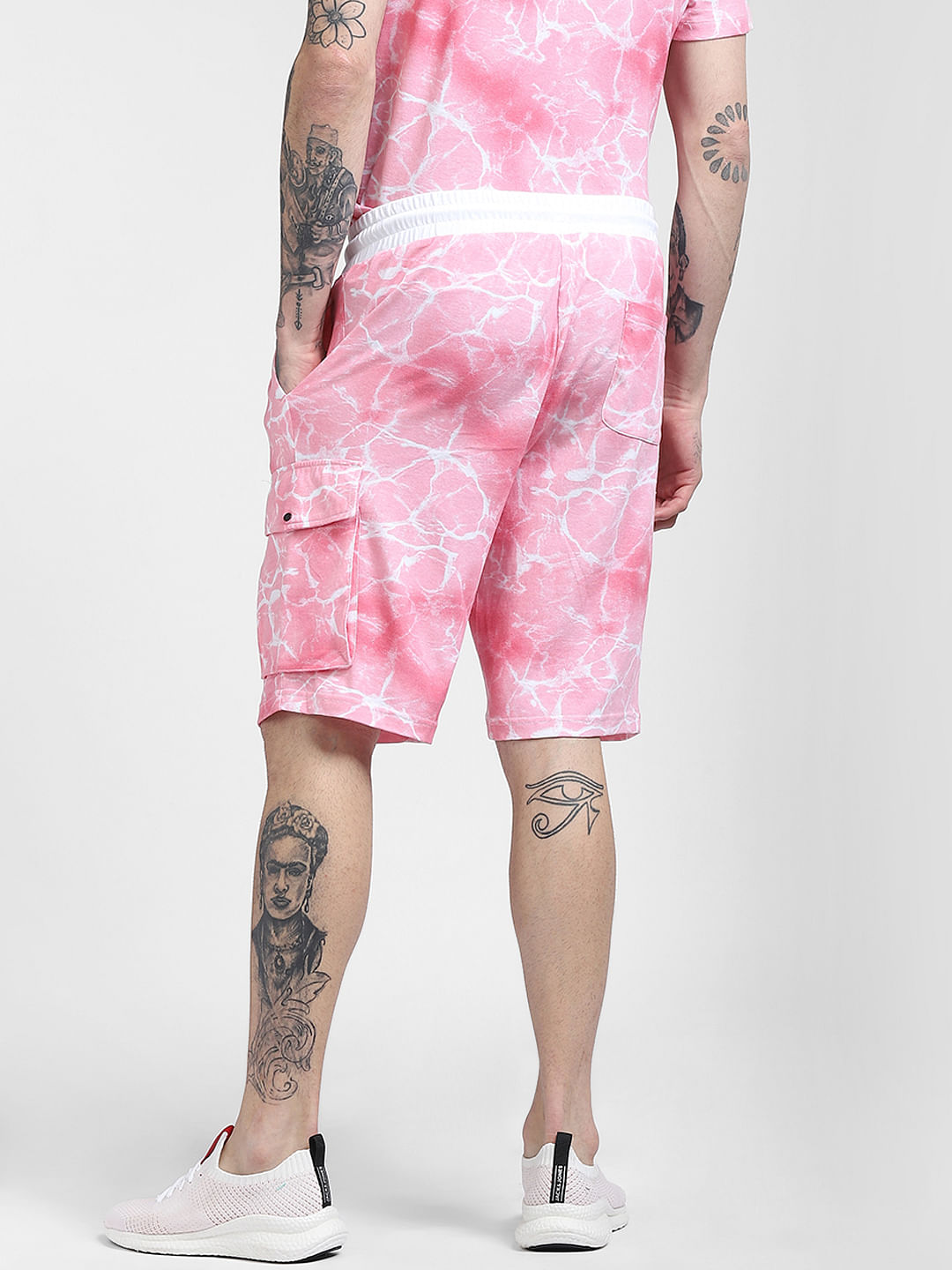 Pink tie sales shorts