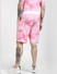 Pink Tie Dye Co-ord Shorts_392470+4