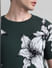 Green Floral Print Knit T-shirt_415272+5