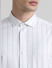 White Striped Dobby Cotton Shirt_415277+5