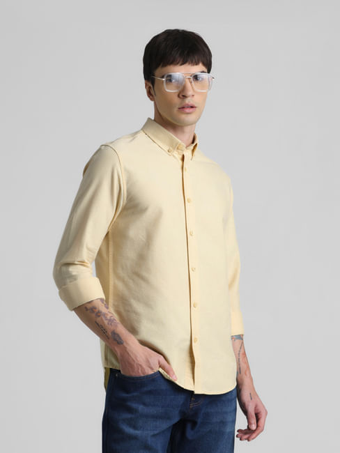 Yellow Oxford Full Sleeves Shirt