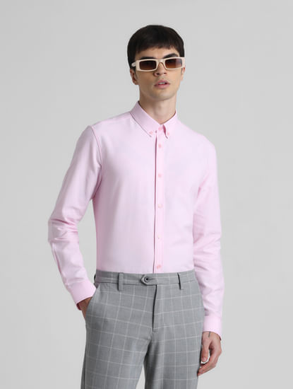 Pink Oxford Full Sleeves Shirt