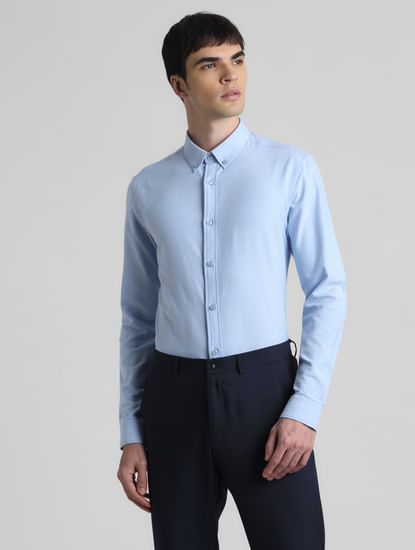 Blue Oxford Full Sleeves Shirt
