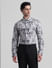 Grey Floral Print Full Sleeves Shirt_415291+2