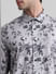 Grey Floral Print Full Sleeves Shirt_415291+5