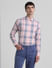Pink Check Print Full Sleeves Shirt_415296+2