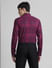 Purple Check Print Full Sleeves Shirt_415297+4