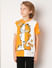 GARFIELD Orange Printed Colourblocked T-shirt_415256+2