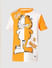 GARFIELD Orange Printed Colourblocked T-shirt_415256+7