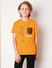 GARFIELD Orange Printed Cotton T-shirt_415259+2