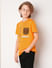 GARFIELD Orange Printed Cotton T-shirt_415259+3