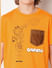 GARFIELD Orange Printed Cotton T-shirt_415259+6